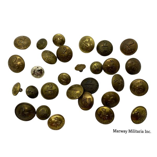 Lot of 29, 48th Highlanders Uniform Butttons
