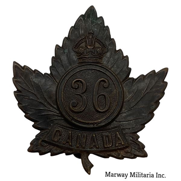 WW1 CEF 36th Battalion Cap Badge