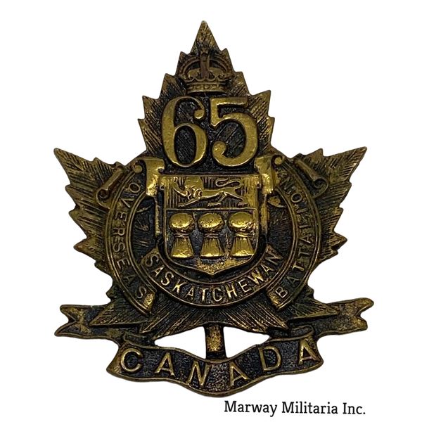 WW1 CEF 65th Battalion Cap Badge