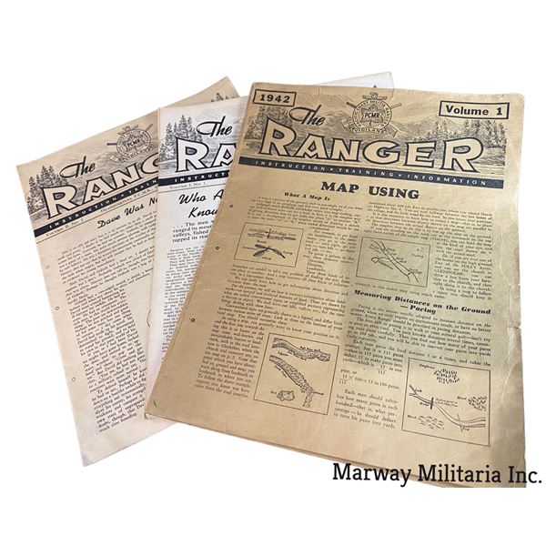 WW2 PCMR The Ranger News Paper Lot of 3