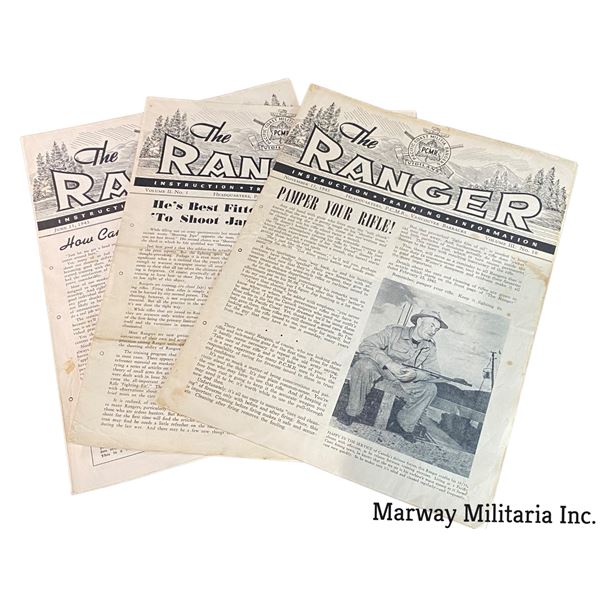 WW2 PCMR The Ranger News Paper Lot of 3