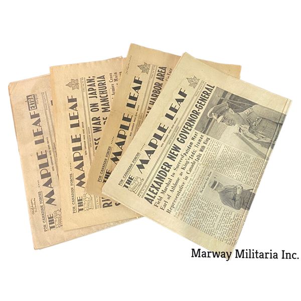 WW2 The Maple Leaf Up Newspaper Lot of 4