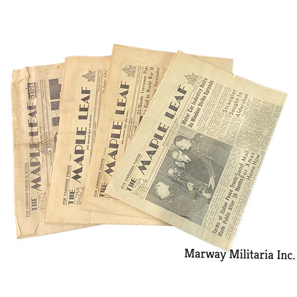 WW2 The Maple Leaf Up Newspaper Lot of 4