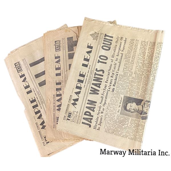 WW2 The Maple Leaf Up Newspaper Lot of 3