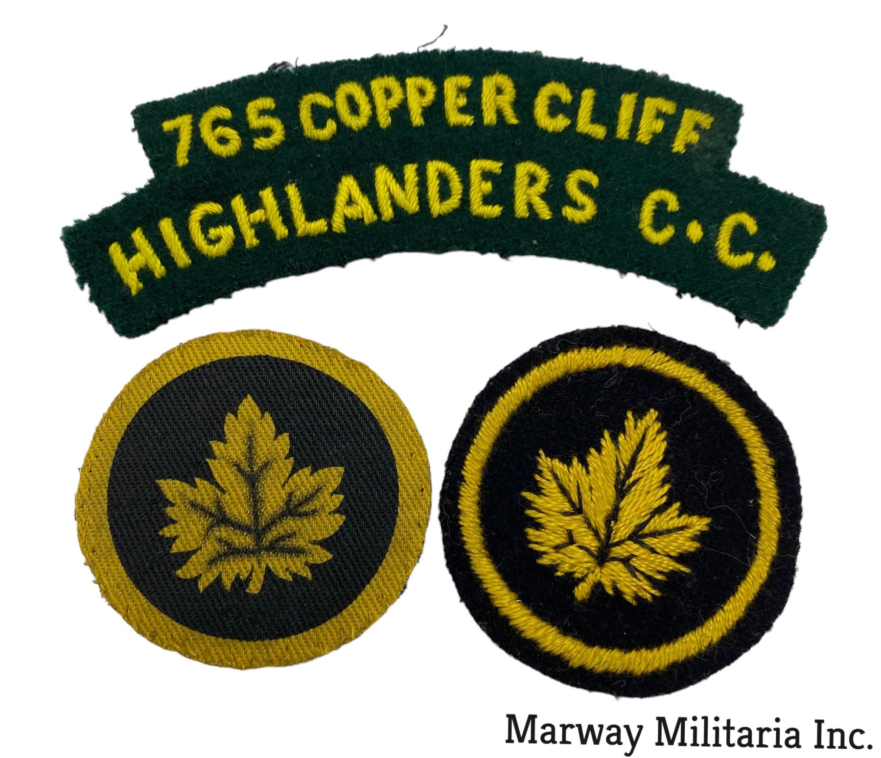 Canadian Army Cadet Shoulder Flash & WW2 HQ Flash