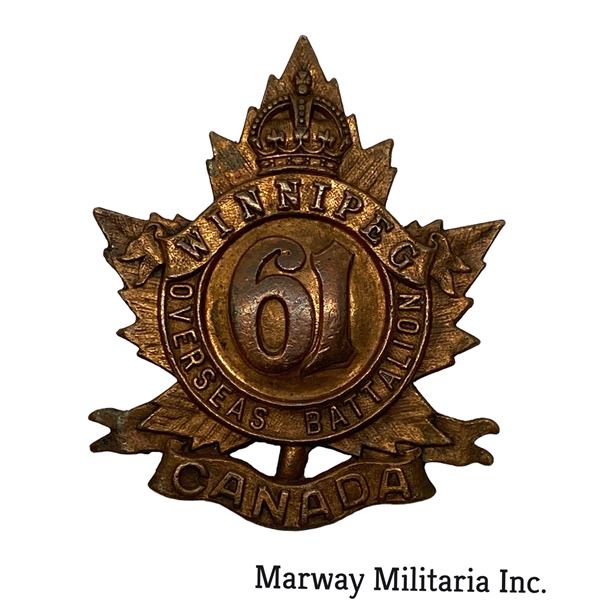 WW1 CEF 61st Battalion Cap Badge