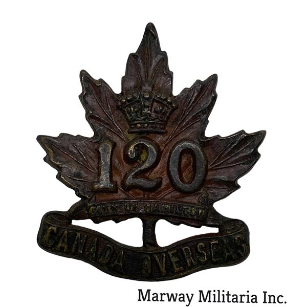 WW1 CEF 120th Battalion Cap Badge