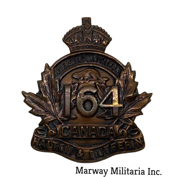 WW1 CEF 164th Battalion Cap Badge