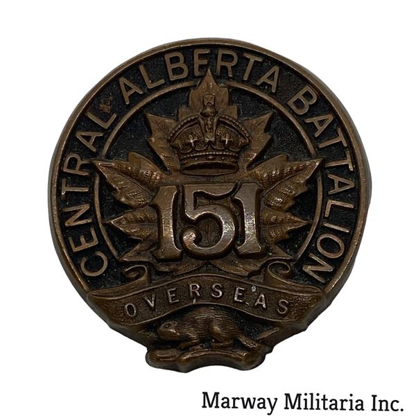WW1 CEF 151st Battalion Cap Badge