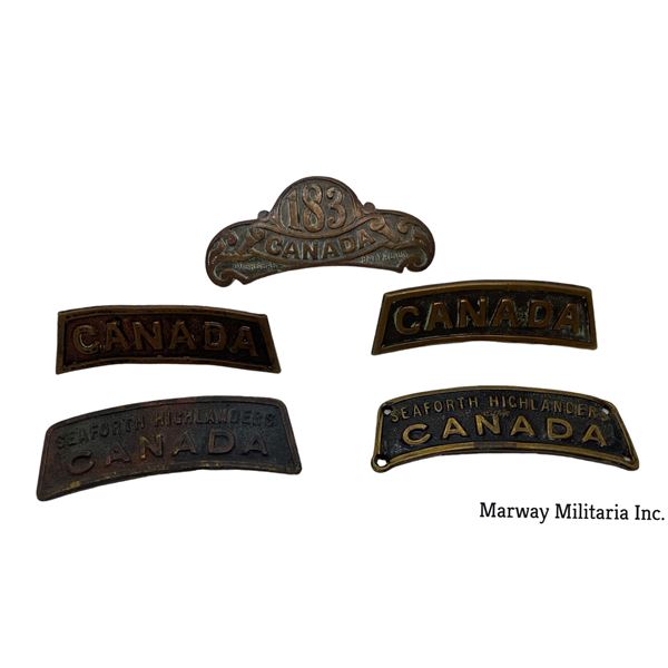 WW1 CEF Shoulder Title Badge Lot