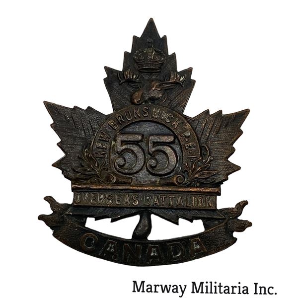 WW1 CEF 55th Battalion Cap Badge