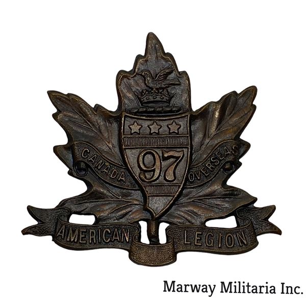 WW1 CEF 97th Battalion Cap Badge