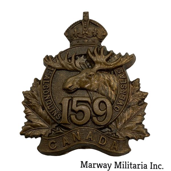 WW1 CEF 159th Battalion Cap Badge