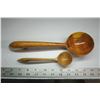 Image 1 : Hand carved wooden spoons, cedar and apple