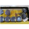 Image 2 : Gray thermaset necklace and clip earrings set, marked CHAREL
