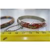 Image 3 : Sterling bracelet with safety and hinged cloisonne bracelet
