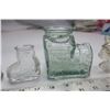 Image 3 : Vintage glass candy containers, terrier, ice skates, and train