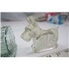 Image 5 : Vintage glass candy containers, terrier, ice skates, and train