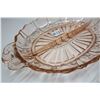 Image 2 : Oyster and pearl pink depression glass relish tray