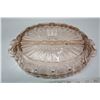 Image 3 : Oyster and pearl pink depression glass relish tray