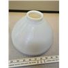 Image 4 : Two 10 inch diameter milk glass lamp shades for tri lights
