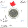 Image 1 : 1919 King George V 5 cent 7,835,400  minted  92.5% Silver  bright detailed coin        Part of 2020 