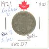 Image 1 : 1921 quarter  King George V quarter 80  % Silver (Rarest) only587,337 minted Nice details in the coi