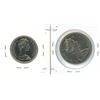 Image 2 : 1870-1970 Manitoba  Centennial Crocus Dollar & 50 cent piece   bright beautiful coins       Part of 