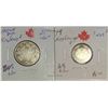Image 1 : King George V 25 cent & 10 cent    80% Silver