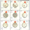 Image 1 : 9  quarters 1940, 1941, 1942, 1943, 1944, 1949, 1953, 1955, & 1956 80%   Look closely at these coins
