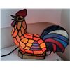 Image 4 : Stained glass rooster lamp.