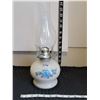 Image 1 : vintage oil lamp, cream & floral.