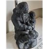 Image 3 : Vintage, heavy traditional Mother & child statue.