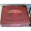 Image 3 : Vintage cigar box, copenhagen tin, pipes & tools with wood pipe stand.