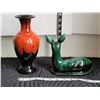 Image 4 : Blue Mountain deer & orange vase.