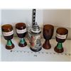 Image 7 : Limited edition & numbered German made Stein plus Heidelberg cut bottle glasses.