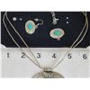 Image 3 : 925 silver turquoise pendant & earrings. Chain/ earring hanger.