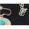 Image 4 : 925 silver turquoise pendant & earrings. Chain/ earring hanger.