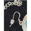 Image 5 : 925 silver turquoise pendant & earrings. Chain/ earring hanger.