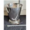 Image 1 : Vintage silver champagne ice bucket & silver pig cork screw.
