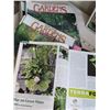 Image 2 : Hard cover wild flower book & collection of informative prairie gardener magazines.