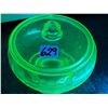 Image 4 : Vintage uranium glass  bowl with lid.