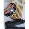 Image 4 : Mid century Dragon shoe horn & horse brush with shoe care products.