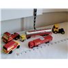 Image 1 : 1970's metal Tonka toys. Buddy L truck cab,1998 tonka Kentoys tanker, Majorette transport semi.
