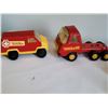 Image 2 : 1970's metal Tonka toys. Buddy L truck cab,1998 tonka Kentoys tanker, Majorette transport semi.