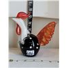 Image 1 : Decorative solid glass rooster.