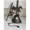 Image 1 : Cast iron, wall mount, horse ranch dinner bell.