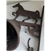 Image 4 : Cast iron, wall mount, horse ranch dinner bell.
