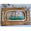 Image 4 : Mid century ceramic ship thermometer & handmade wooden boats.