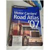 Image 2 : 3 older large world & road atlases.
